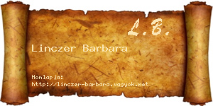 Linczer Barbara névjegykártya